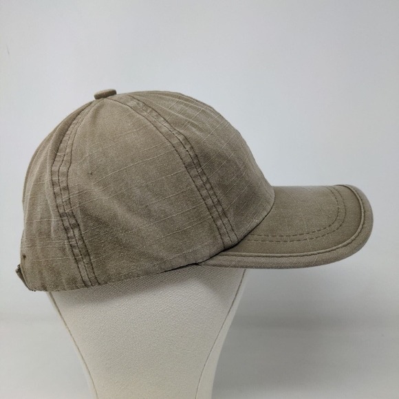 Unbranded Men's Slideback Hat Tan Adjustable Tag Logo Classic Cotton Blend - Picture 5 of 8